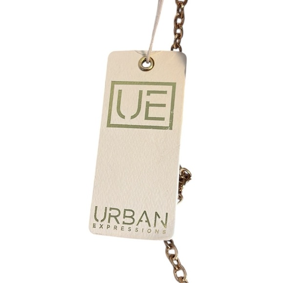 Urban Expressions Woven Straw Clutch Crossbody Floral GoldTone Chain Cream New - Picture 3 of 6